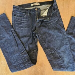 J Brand Suzuki Stinson side knee patch Denim Motorcycle Skinny Stretch Jeans EUC